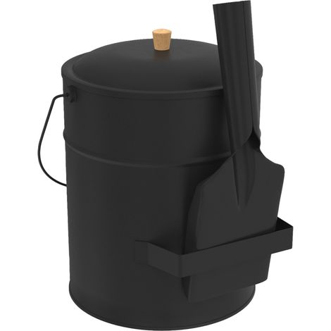 Cubo de cenizas de 15 kg con pala para cenizas (1/5)