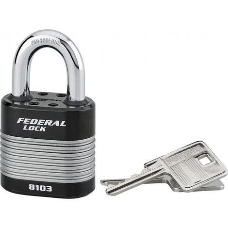 THIRARD - Cadenas à clé Fédéral Lock Protector, extérieur, acier, double verrouillage, 50mm, 2 clés - THIRARD