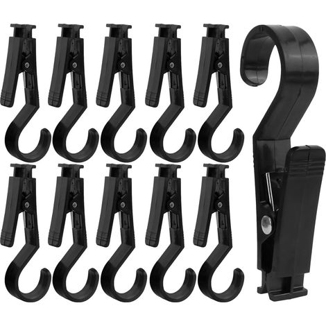 10 PCS Crochets pour Auvent de Tente, Clip d'auvent de Tente Multifonctionnels Crochets de Camping, Cintre Pince Crochets, Crochets Lumineux Accessoires Equipement de Camping Crochets de Tente Crochet (1/5)