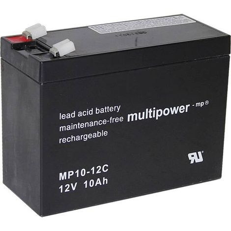Batteria al piombo Multipower 12 V 10 Ah nera