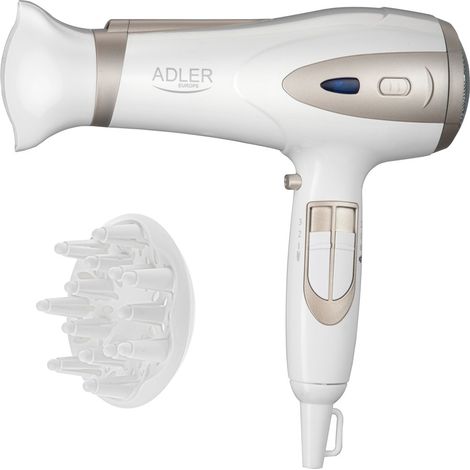 SÈCHE-CHEVEUX ADLER AD 2248WC. BLANC ET CHAMPAGNE