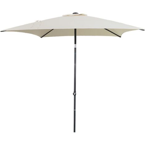 Parasol extérieur 200x200 anthracite - naturel CRETA garbar (1/5)