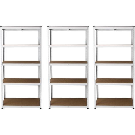 3 x E-Rax White Metal Racking Units (1/5)