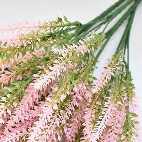 Künstliche Lavendelblüten aus Kunststoff, geruchlos, realistisch, für Dekorationen, Hochzeiten, Feiern, Rosa (1/5)