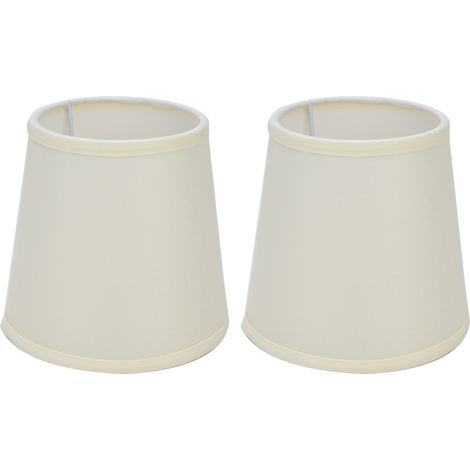 pantallas de lámpara E14 de tela beige, estilo europeo, para lámpara de araña, aplique de pared, sala de estar, dormitorio, oficina. (1/5)
