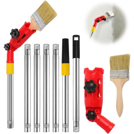 180cm Support d'extension de Pinceau, Rallonge de Pinceau Peinture Pinceau Multi Angle, Poteau d'Extension pour Rouleau de Peinture pour Peinture Murale Peindre Des Plafonds Hauts (1/5)