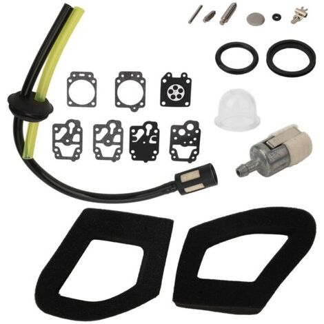 Jeffergarden Carburetor Air Filter Kit Garden Tool Accessories Carburetor Filter for Lawnmower GX35 GX25 HHB25 HHH25 K20 WY with Fuel Filter