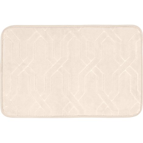 Alfombra de baño camiers beige 60 x 40 cm