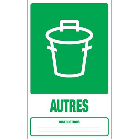 Panneau Dechets autres - Rigide 330x200mm - 4000749