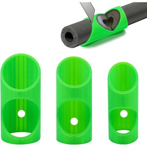 3-teiliges Schaumstoffrohr-Schneidewerkzeug-Set, Rohrisolierungsschablone, Schaumstoffrohr-Schneidewerkzeuge, ABS-Rohrisolierungs-Schneidehilfe, zum Schneiden von Schaumstoffrohren