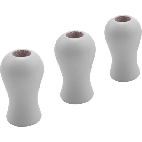 Lot de 12 embouts de cordon en bois pour stores ou rideaux, blancs (1/5)