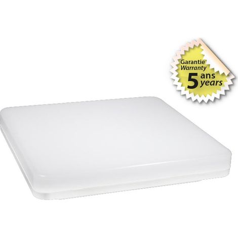 Plafonnier LED Carré 18W 4000K - Garantie 5 ans Miidex Lighting® (1/7)