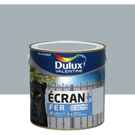 Peinture fer DULUX VALENTINE Ecran+ brillant Gris Acier 2 L (1/3)