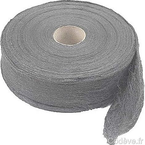 Codève Bois – Laine d'acier égrenage extra fin n° 000 – Pour ponçage bois dur – Élimine résidus indésirables – Rouleau 1 kg