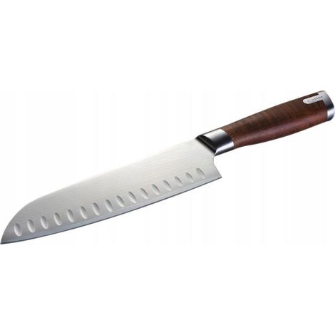 Catler Couteau Santoku Japonais Acier Damassé Bois Érable