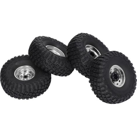 4 Pneus RC 1.9 Pouces pour Axial SCX10, Caoutchouc Souple, Compatible 1/10 (1/5)
