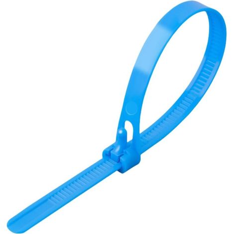 100pcs Reusable Nylon Zip Ties (Blue, 5200mm)