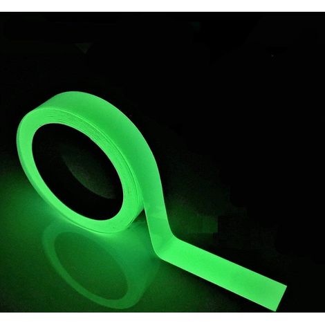 Ruban Phosphorescent - 5 m x 20 mm - Pour Signalisation Nocturne - Adhésif Étanche - Vert (1/5)