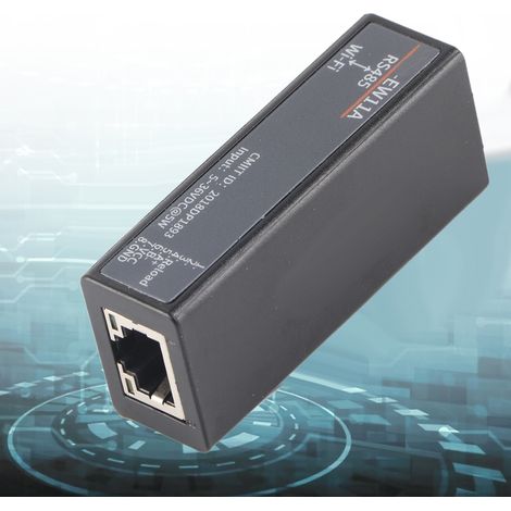 Serveur série RS485 vers Wi-Fi avec antenne intégrée, module de communication sans fil et interface RJ45. (1/5)