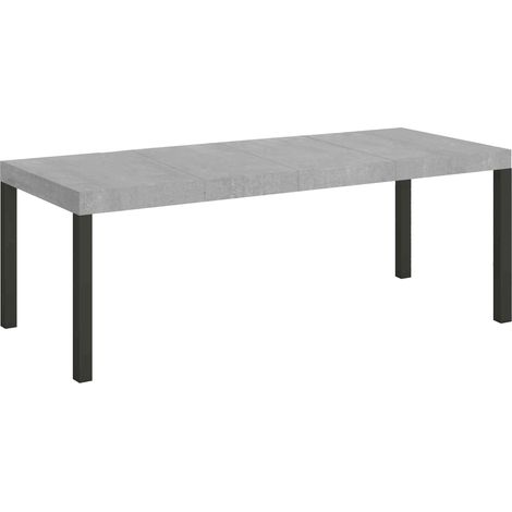 Tavolo Allungabile 200-304x90x77 cm Everyday Premium Cemento Gambe Antracite (1/4)
