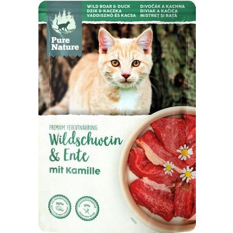 PURE NATURE CAT Aliment humide pour chat Sachet de 85 g - Adulte Sanglier et canard 85 g