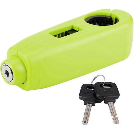 Poignée de sécurité antivol universelle pour guidon, frein et accélérateur, protection universelle pour moto, scooter et quad (vert) (1/2)