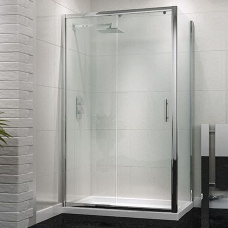 Single Sliding Shower Door 1500mm - Kaso 6 by Voda Design (6mm Thick) (1/3)
