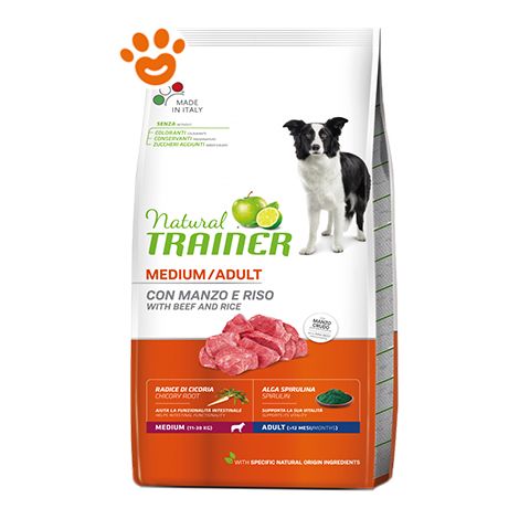 Trainer Natural Dog Adult Medium Manzo - Trainer Natural Dog Adult Medium Manzo - Sacco Da 12 Kg