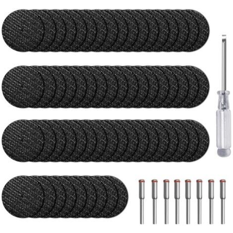 60pcs Disques de Coupe pour Dremel, Mini Disques à Tronçonner Métal, Lame de Coupe pour Accessoires Outils Rotatifs avec 8pcs 3mm Mandrin