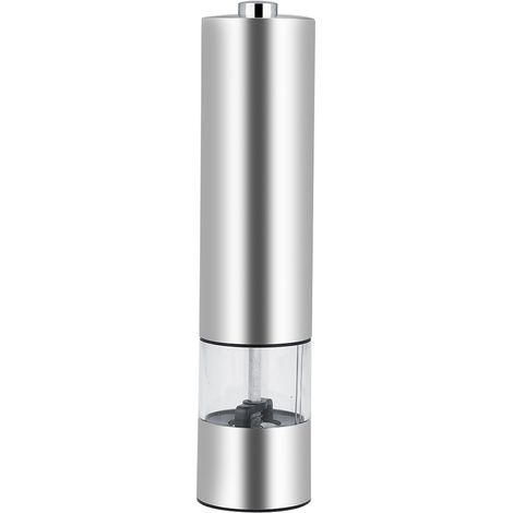 Moulin à Sel et Poivre Électrique en Acier Inoxydable - Réglable, Alimenté par Piles (1/5)