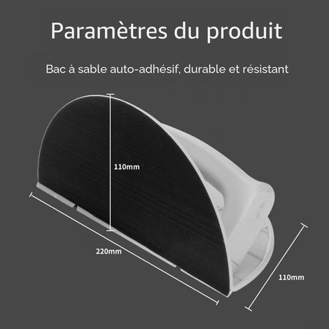 Ponceuse d'angle pour cloison sèche, outil de ponçage multifonctionnel à angle semi-circulaire, papier de verre demi-rond à angle droit (maille 320) (1/5)