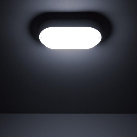 LED Deckenleuchte 15W Oval für Außen 85x173 mm IP65 Hublot Weiß 6500K Kaltweiß