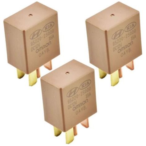 Relais automobile 95220-2S000 DC 12 V 35 A 4 broches compatible avec Hyundai KIA (lot de 3)