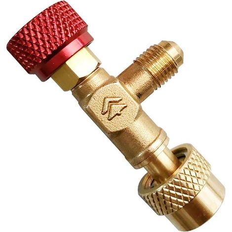Valve de Sécurité Liquide, Connecteur de Tuyau R410A, Pompe a Vide Climatisation, Valve de Contrôle de Débit en Laiton, Soupape de Sécurité de Climatisation, pour Tuyau de Charge de Réfrigérant R410A (1/5)