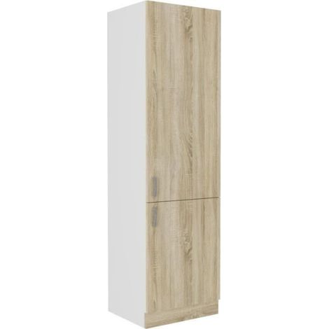 SARA - Colonne 2 portes - Décor chene sonoma - L60xP57xH210 cm
