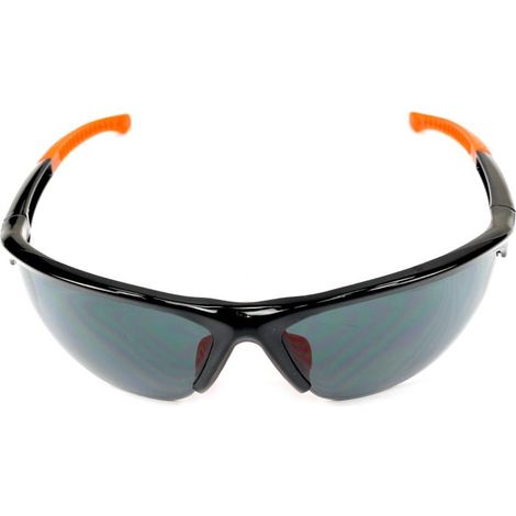 Teger-Schutzbrille aus Polycarbonat, Gummifutter, CE-zertifiziert, dunkle Gläser (1/3)