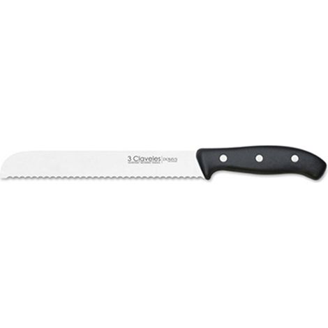 Couteau à pain 20cm manche polypropylène 0958 3 Claveles