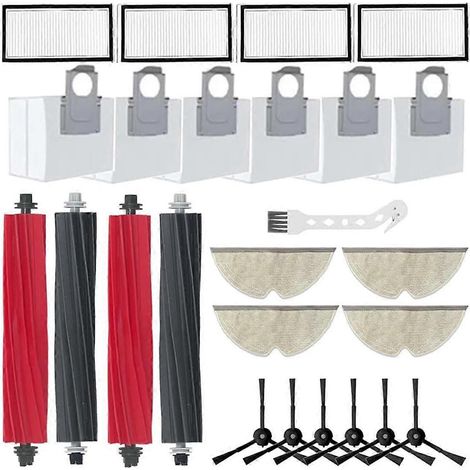 Filtres HEPA, lingettes de nettoyage et sacs à poussière pour brosses latérales principales Roborock (1/5)