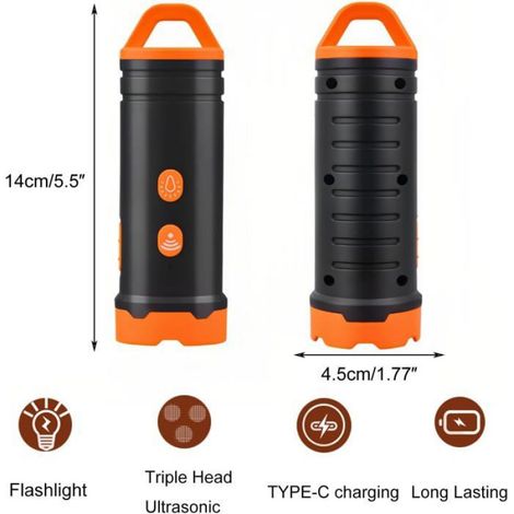 Répulsif Ultrasons - Chien - Lampe LED 3 Têtes - Anti-aboiement Longue Portée - Intérieur Extérieur - Pour Races Petites à Moyennes - 1 Pièce (1/5)