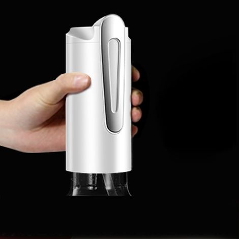 Distributeur d'eau ABS électrique USB intelligent à pulvérisation quantitative, pompe à boisson laquée pour extérieur, couleur argentée (1/5)