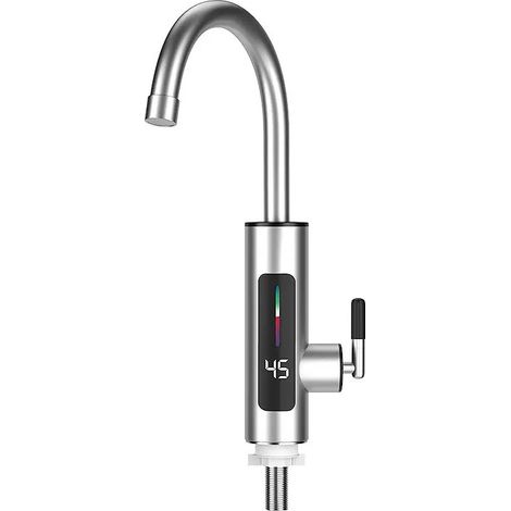 Robinet d'eau chaude électrique instantané 3000 W – Acier inoxydable 304 – Température réglable 30-60℃ – Affichage LED – Installation flexible (1/4)