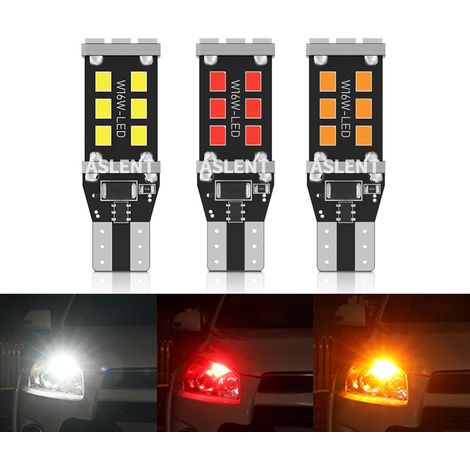 Lampe LED T15 15SMD 2835 5.28W 12V 7000-8000K Blanc Canbus, Lampe de Recul Clignotant Position 360°, Courant Constant Économe, Compatible 1156 1157 T20 W16W, Accessoire Voiture Universel (1/5)