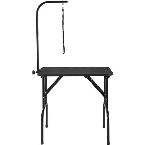 Table de toilettage pour chien avec bras, 808 x 460 mm, pliable, support pour petits et moyens chiens, inclut une sangle de maintien, charge max 99,8 kg (1/5)