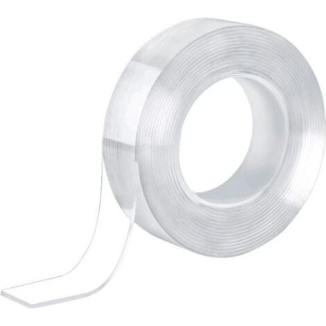 Nano Tape,Ruban Adhésif Double Face Transparent,Ruban Imperméable Super Collant,Traceless Double Face Bande Antidérapante Réutilisable Lavable et Multifonctionnelle (5M) (1/5)