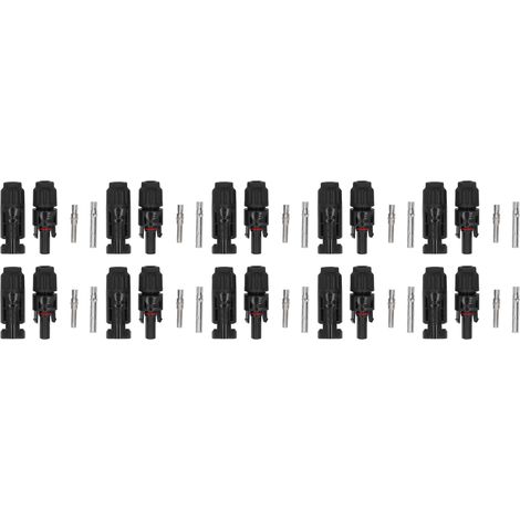 10 paires connecteurs solaires PV mâle femelle étanches IP67 DC1000V 30A pour panneaux photovoltaïques (1/5)