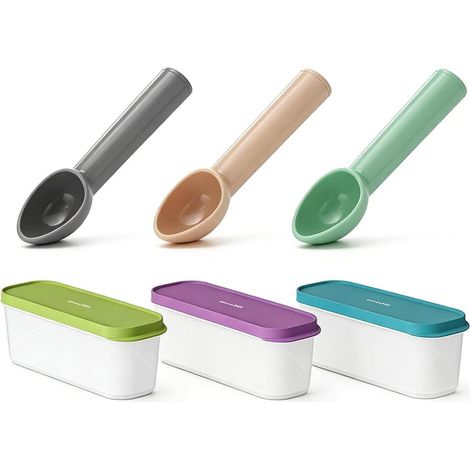Récipient À Crème Glacée – 3 L – Récipients De Rangement De 1 – Lot De 3 Bacs À Glace Pour Crème Gla (1/5)