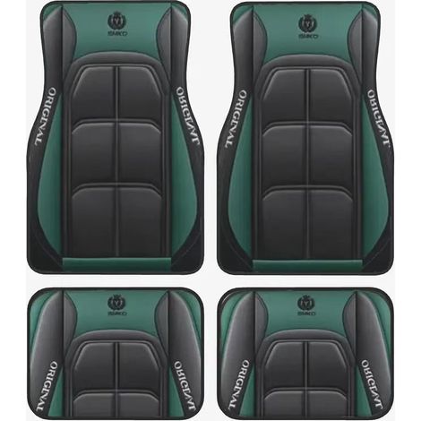 Tapis de sol de voiture style rétro en ensemble de quatre pièces, résistants à la saleté - 33 x 44+44 x 68cm [deux pièces chacun]
