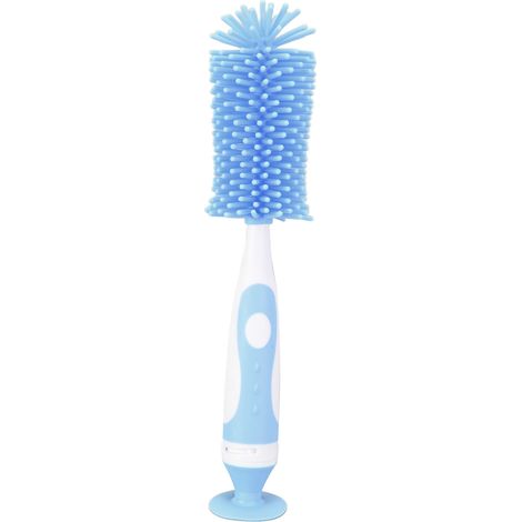 Brosse de Nettoyage pour Biberons en Silicone Souple - Lave-Biberon Écologique pour Nourrissons, Bleu