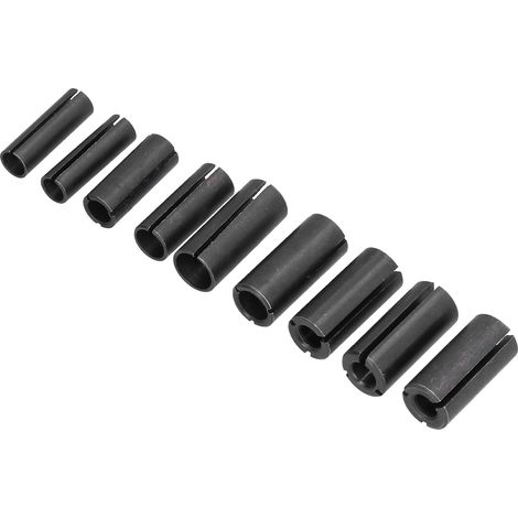 Lot de 9 adaptateurs de douille de défonceuse, mandrin en acier au carbone, kit de conversion pour serrage précis. (1/5)