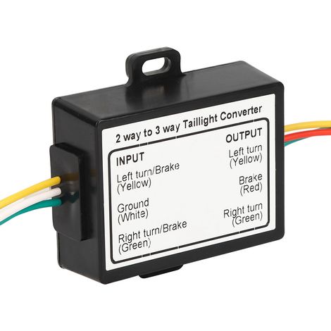 Adaptateur de câblage électrique pour remorque, convertisseur 2 vers 3 fils, raccord de faisceau, type US, connecteur de câble robuste, kit d'installation facile. (1/3)